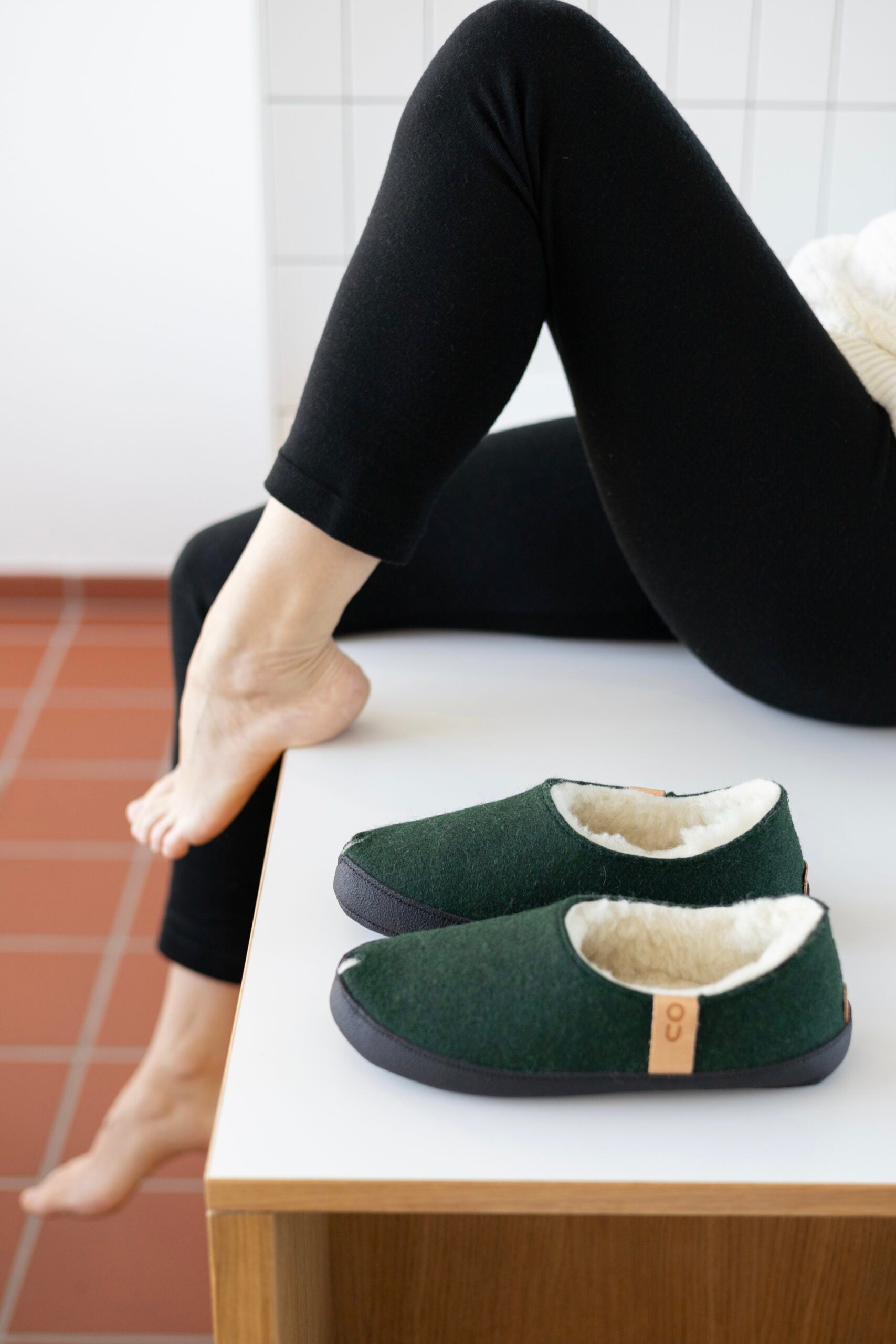 TOKU Budapest · lambswool slippers · handmade in Estonia · arch-support slippers · warm felt shoes · slow fashion · Estonian design · cozy home footwear