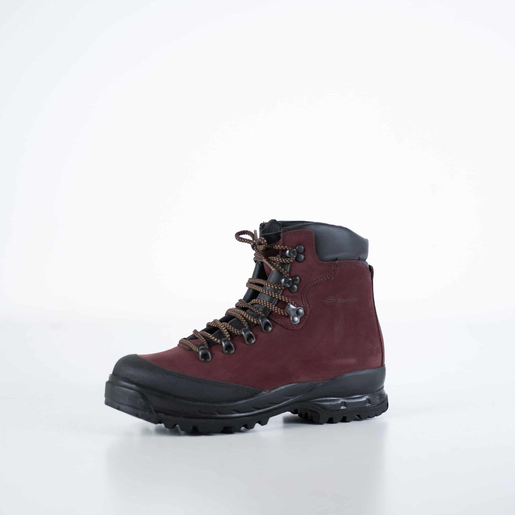 553P Burgunderrote Wanderstiefel